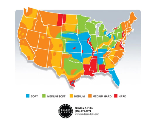 Domestic Aggregate Map for Diamond Blade Selection | Blades and Bits